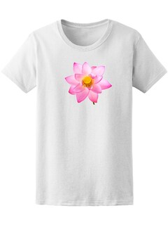 Foto 1 | Foto 1 | Playera SmartPrintsInk para Mujer Flor de Loto Realista Rosa