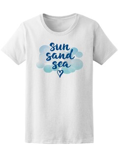 Foto 1 | Foto 1 | Playera Smartprintsink color Blanco para Mujer Sol, Arena y Mar