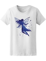 Playera Smartprintsink color Blanco para Mujer Silueta Hada Flotando