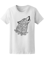 Playera Smartprintsink Mujer Mándala/ Lobo Aullando