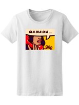 Playera Smartprintsink Mujer Arte Pop con Teléfono y Globo de Texto