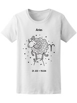 Playera Smartprintsink color Blanco para Mujer Signo Aries