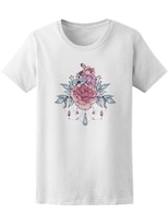 Playera Smartprintsink color Blanco para Mujer Candelabro de Flores
