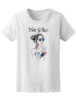 Playera Smartprintsink para Mujer Diseño Chica con Smoothie