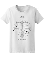 Playera Smartprintsink color Blanco para Mujer Signo Libra