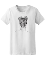 Playera Smartprintsink Mujer Ilustración/ Mujer De Espaldas Con Trenzas