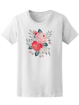 Playera Smartprintsink para Mujer Diseño Flores de Acuarela