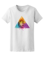 Playera SmartPrintsInk para Mujer Diseño Acuarelas Sol y Luna