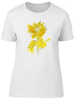 Foto 1 | Foto 1 | Playera Smartprintsink Mujer Ilustración/ Girasol En Acuarelas