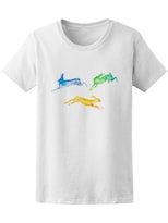 Playera Smartprintsink Mujer Siluetas De Conejo Con Acuarelas