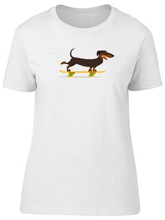 Foto 1 | Foto 1 | Playera Smartprintsink Mujer Perro Salchicha En Patineta