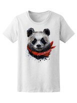 Playera para Mujer Smartprintsink color Blanco Estampado de Panda
