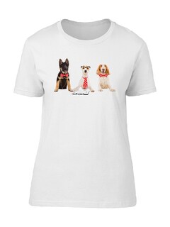 Foto 1 | Foto 1 | Playera Smartprintsink Mujer Fotografía/ Perros Con Corbata