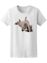 Playera Smartprintsink Mujer Fotografía/ Mapache Con Comida