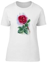 Playera Smartprintsink Mujer Rosa Roja Con Hojas