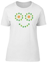 Playera Smartprintsink Mujer Cara Contenta Con Espirales y Soles
