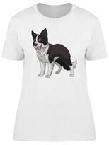 Playera Smartprintsink Mujer Ilustración/ Perro Border Collie