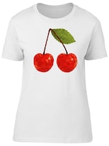 Playera para Dama Smartprintsink color Blanco Estampado Cerezas