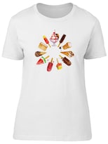 Playera Smartprintsink Mujer Acuarela/ Postres Helados