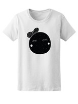 Playera para Dama Smartprintsink color Blanco Estampado Luna con Moño