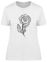 Playera Smartprintsink Mujer Ilustración/ Rosa en Blanco y Negro