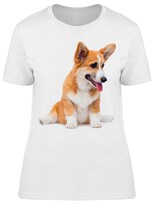 Playera Smartprintsink Mujer Fotografía/ Corgie Sentado Split