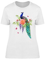 Playera Smartprintsink Mujer Pavorreal Con Flores