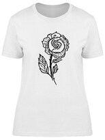 Playera Smartprintsink Mujer Ilustración/ Rosa en Blanco y Negro