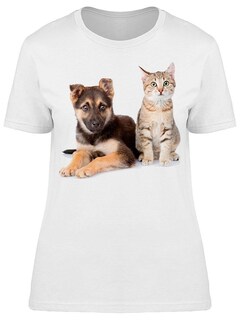 Foto 1 | Foto 1 | Playera Smartprintsink Mujer Fotografía/ Perrito y Gatito