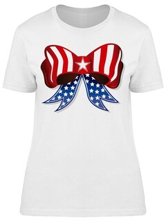 Foto 1 | Foto 1 | Playera Smartprintsink Mujer Ilustración/ Moño Con Bandera Estados Unidos