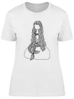 Foto 1 | Foto 1 | Playera Smartprintsink Mujer Sirena Con Cabello Ondulado