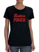 Playera Smartprintsink Para Mujer Poder Latina Color Negro