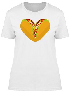 Foto 1 | Foto 1 | Playera para Mujer Smartprintsink color Blanco Estampado Corazón de Taco