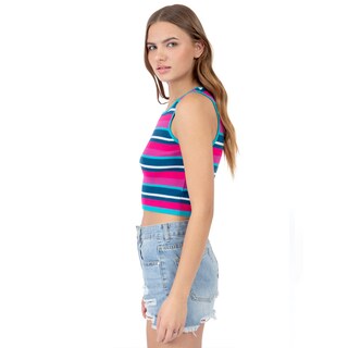 Foto 2 | Foto 2 | Playera Para Mujer Quarry De Punto Sin Mangas Con Rayas