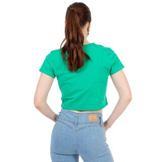 Foto 3 | Foto 3 | Playera Crop Básica Manga Corta Para Mujer Quarry Color Verde