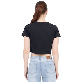 Foto 3 | Foto 3 | Playera Crop Básica Manga Corta Para Mujer Quarry Color Negro