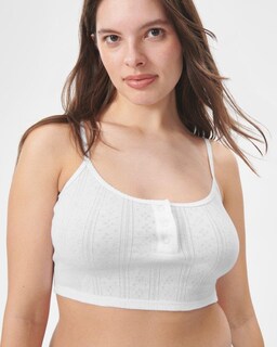 Foto 2 | Foto 2 | Camiseta Sin Mangas Florence De Mills Cozy Crush Sweet Pointelle White - Venta Internacional.