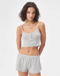 Foto 2 | Foto 2 | Camiseta Sin Mangas Florence De Mills Cozy Crush Sweet Pointelle Grey - Venta Internacional.
