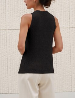 Foto 3 | Foto 3 | Blusa Yeokou De Punto Con Cuello Cruzado Para Mujer Color Negro - Venta Internacional.