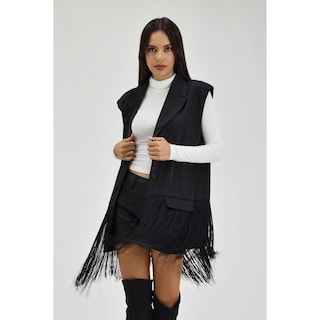 Foto 1 | Foto 1 | Chaleco con Flecos Roman Fashion Juvenil 80278 color Negro
