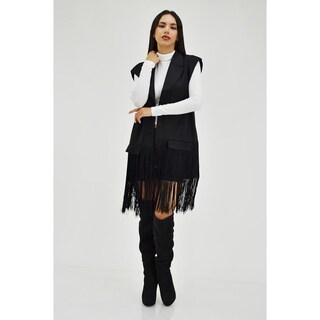 Foto 4 | Foto 4 | Chaleco con Flecos Roman Fashion Juvenil 80278 color Negro