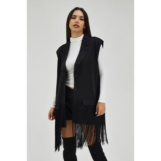 Foto 5 | Foto 5 | Chaleco con Flecos Roman Fashion Juvenil 80278 color Negro