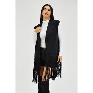 Foto 6 | Foto 6 | Chaleco con Flecos Roman Fashion Juvenil 80278 color Negro