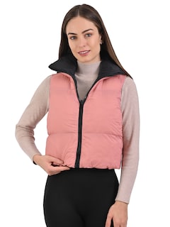 Foto 1 | Foto 1 | Chaleco Dama Capitonado Acolchado Reversible Doble Vista Rosa Claro