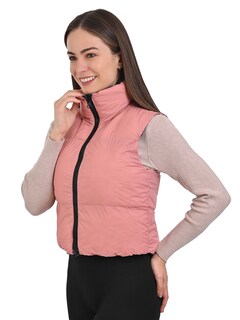 Foto 4 | Foto 4 | Chaleco Dama Capitonado Acolchado Reversible Doble Vista Rosa Claro