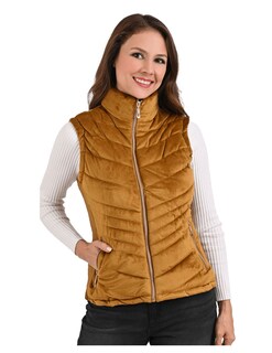 Foto 1 | Foto 1 | Chaleco Afelpado Aterciopelado Para Mujer Tipo Velur Camel