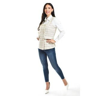 Foto 5 | Foto 5 | Chaleco Tweed Roman Fashion /juvenil, 2435 (beige) Beige