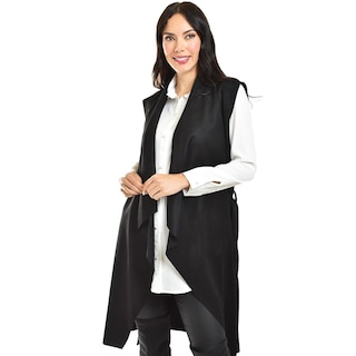 Foto 4 | Foto 4 | Chaleco Asimetrico Tipo Gamuza Romann Fashion /juvenil, 2180 (negro) Negro