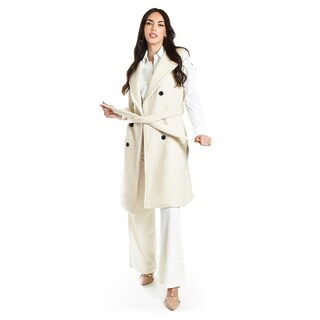 Foto 1 | Foto 1 | Chaleco Teddy Con Cinto Roman Fashion /juvenil, 123 (hueso) Beige