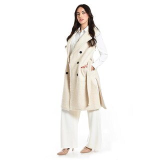 Foto 3 | Foto 3 | Chaleco Teddy Con Cinto Roman Fashion /juvenil, 123 (hueso) Beige
